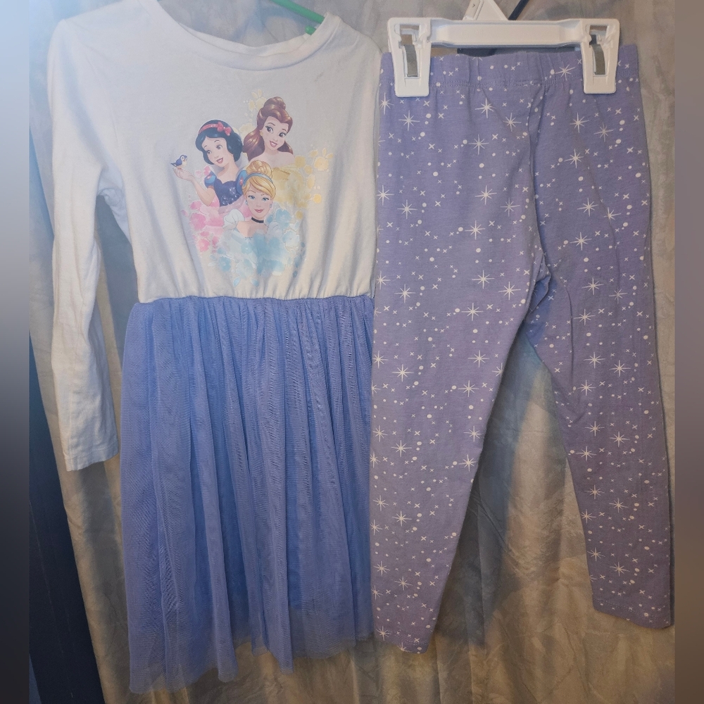 Disney Princess Two Piece Set Tulle Skirt With Pants